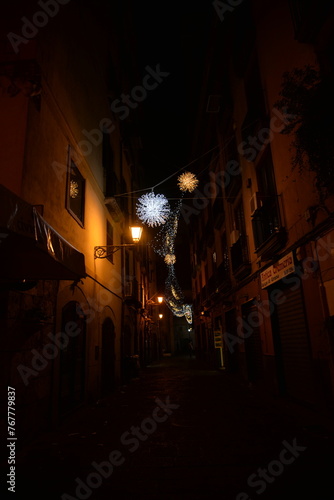 Obraz na płótnie Salerno, campania, italia, natale, luci d'artista, w salonie