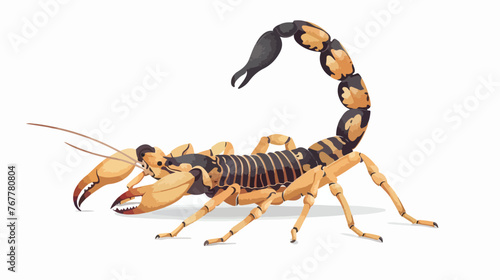 Scorpion Flat vector isolated on white background 