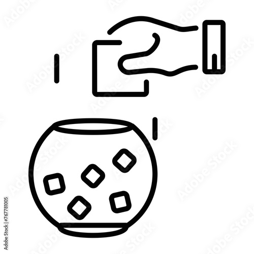 Check out line style icon of lucky draw 