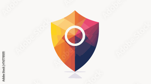 Security shield vector icon design Flat vector 