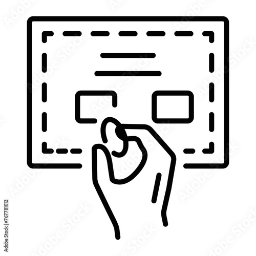 Here’s an outline icon of a scratch card 