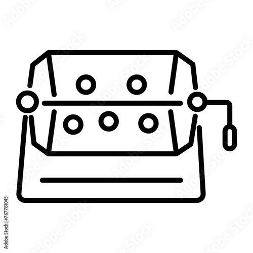 Easy to edit line style icon of lottery machine 