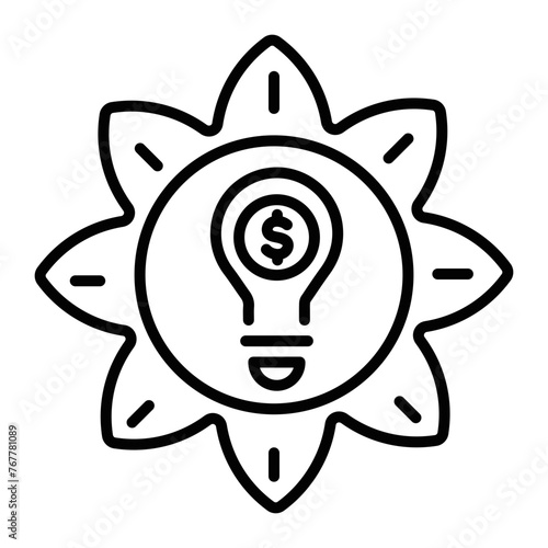 Premium outline icon depicting golden opportunity