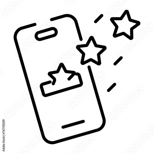 Modern line style icon depicting bonus points 