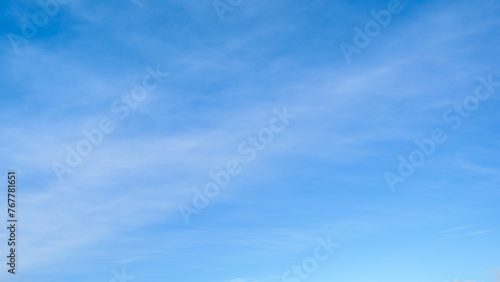 Fototapeta Naklejka Na Ścianę i Meble -  beautiful blue color sky and soft white clouds for abstract background
