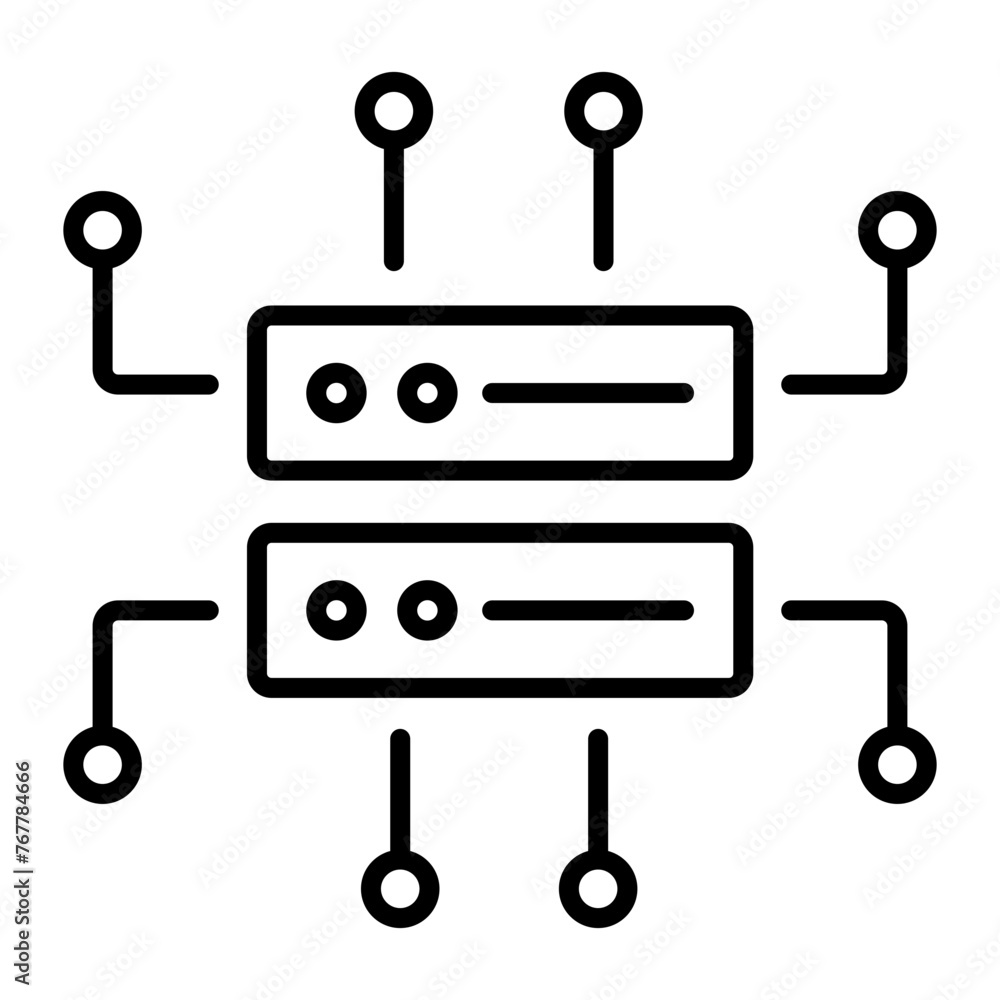 Check out line style icon of server network Check out line style icon of server network