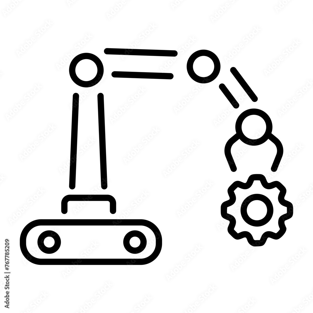 Handy line style icon of machine maintenance Handy line style icon of machine maintenance