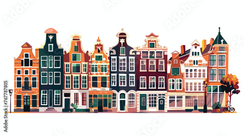 Vector illustration of Amsterdam. 