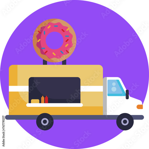 Indulge in a classic treat with our Donut icon, symbolizing the delightful sweetness of street food culture.