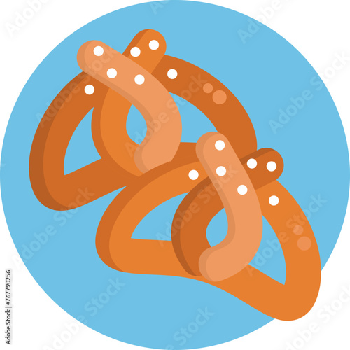 Indulge in the crispy, golden-brown allure of a classic pretzel, symbolizing the irresistible charm of street food culture.