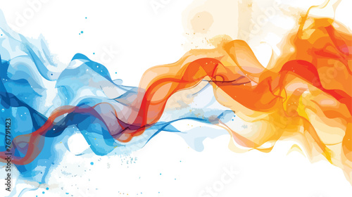 Abstract background of particles and fluids of orange