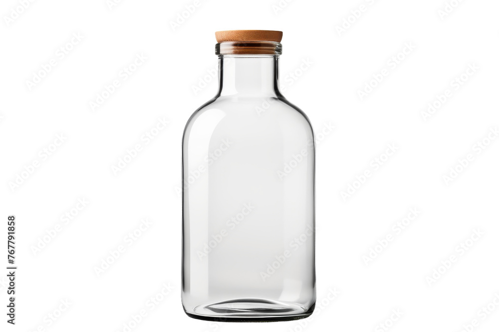 Captivating Elixir: Glass Bottle With Wooden Lid. On a White or Clear Surface PNG Transparent Background. Captivating Elixir: Glass Bottle With Wooden Lid. On a White or Clear Surface PNG Transparent Background.