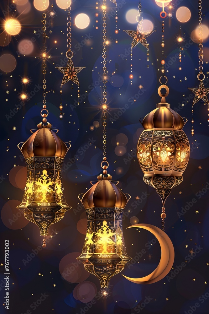 Traditional Ramadan lantern garland Traditional Ramadan lantern garland