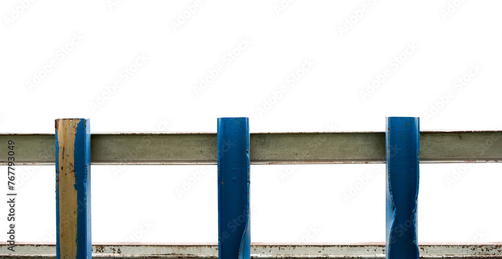 Obraz premium steel fence on white background isolated