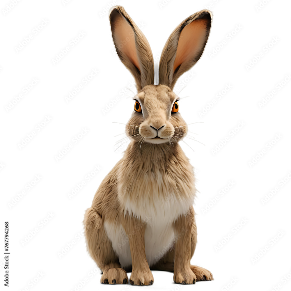 Obraz premium a hare on a transparent background