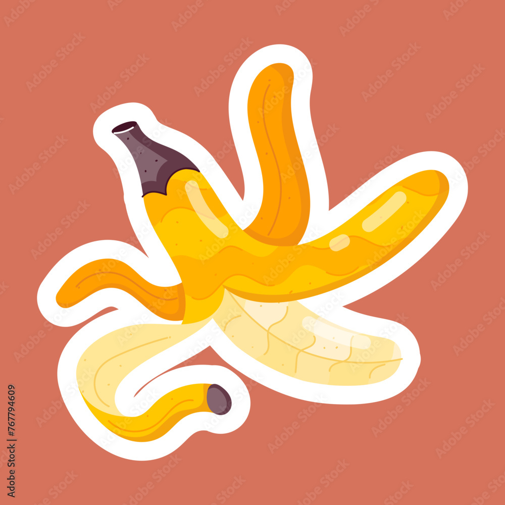 Obraz premium Banana Delicacies Flat Stickers 