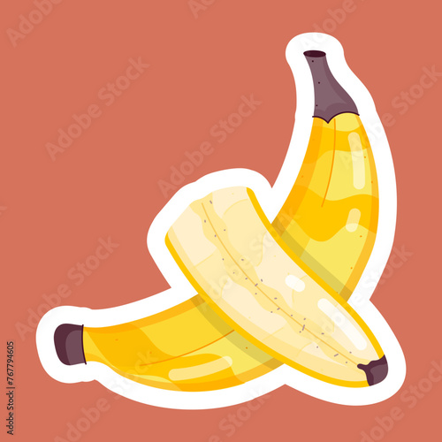 Banana Delicacies Flat Stickers 
