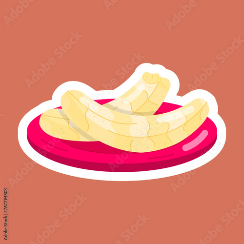 Banana Delicacies Flat Stickers 
