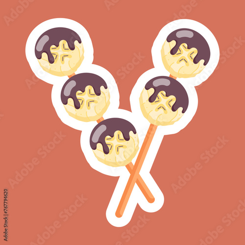 Banana Delicacies Flat Stickers 
