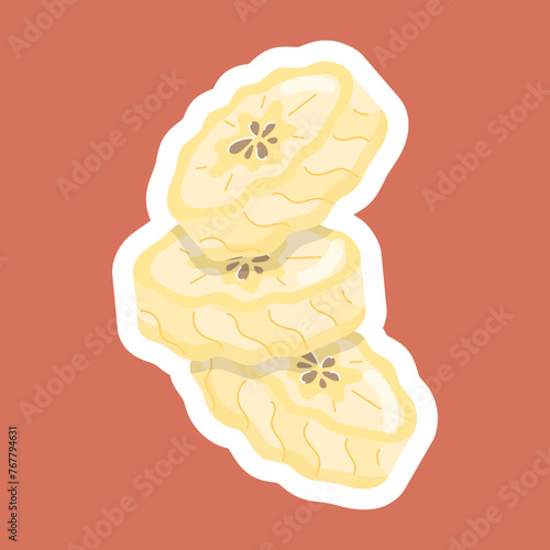 Banana Delicacies Flat Stickers 
