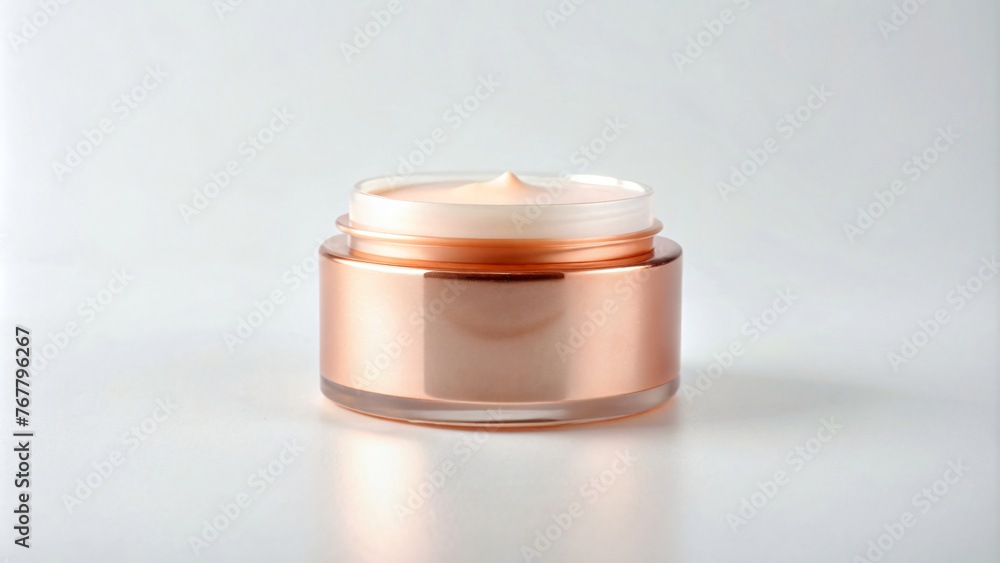 bottle isolated on white with cream, jar, and cosmetic packaging bottle isolated on white with cream, jar, and cosmetic packaging