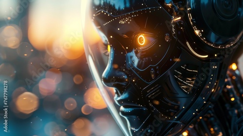 Artificial Intelligence Computer cinematic style whoing the advance in technology, Cinematic style, poster