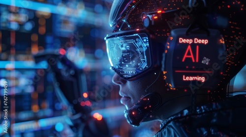 Artificial Intelligence Computer cinematic style whoing the advance in technology  Cinematic style  poster 