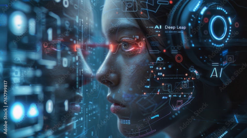 Artificial Intelligence Computer cinematic style whoing the advance in technology, Cinematic style, poster
Artificial Intelligence Computer cinematic style whoing the advance in technology, Cinematic style, poster