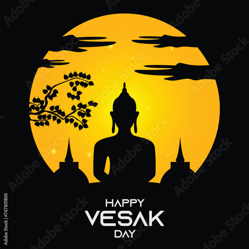 Happy Vesak Day. Vesak Festival. Vesak Background. Lord Buddha. Vesak Day Design. EPS10