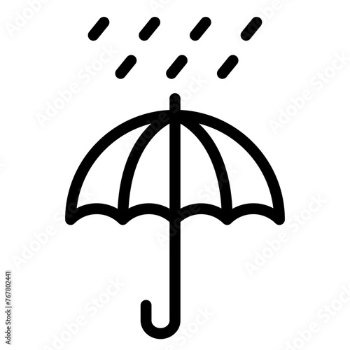 Rain umbrella icon. Water drop protection symbol. Raindrop signs.
