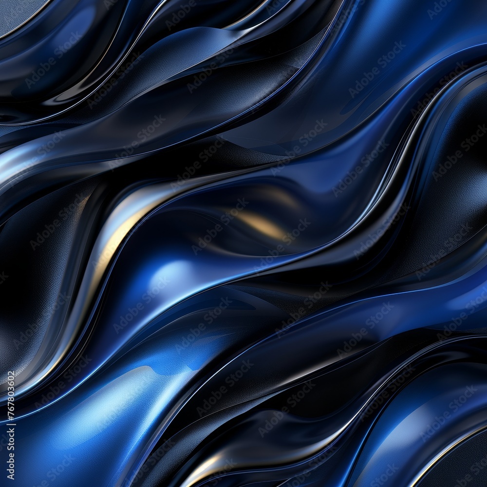 Bold, abstract background in black and blue with a smooth color gradient, featuring sleek lines and a luxury, premium texture.