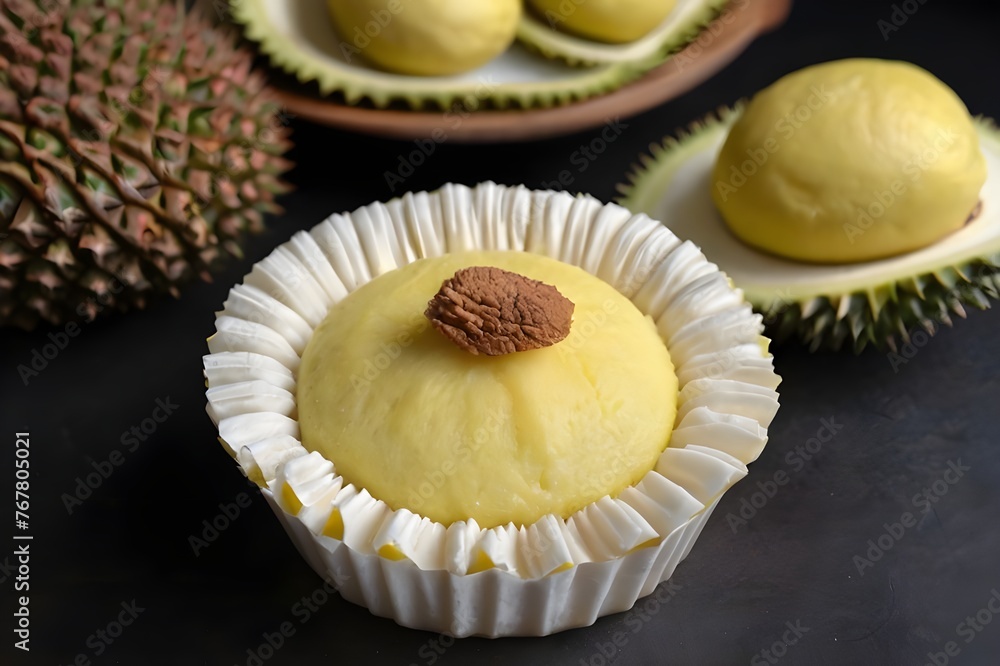 muffins with chocolate,The Art of Durian Cake: Recipes, Variations, and Culinary Tips,bakery,The Cultural Significance of Durian Cake, biscuits, cake in plate, preparation of cake 