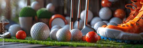 Golf Clubs, Golf Balls, Tee Set, Golf Shoes - Golfing Gear photo