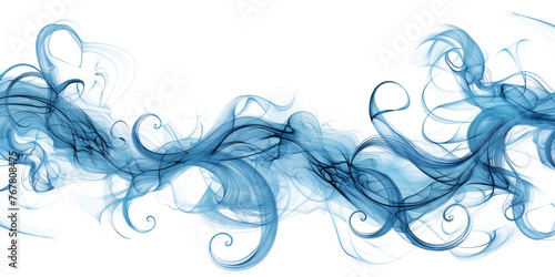 line of magical blue light swirl effects photo