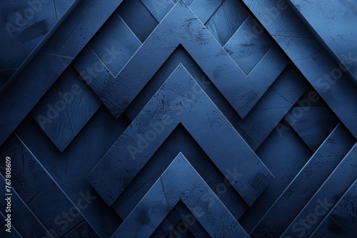 Embodying a modern and premium aesthetic, a luxurious black and blue abstract backdrop with sleek geometric lines and triangles.