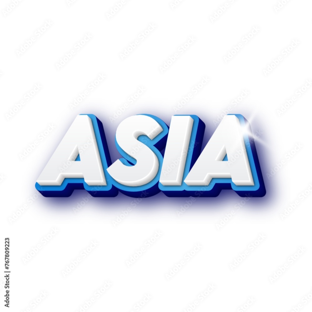 Asia text on white background Asia text on white background