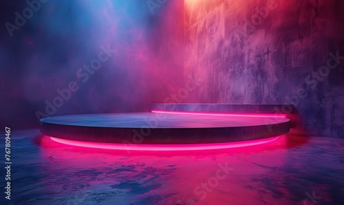 abstract light background, round platform
