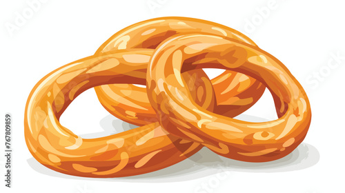 A unique design icon of onion rings Flat vector 