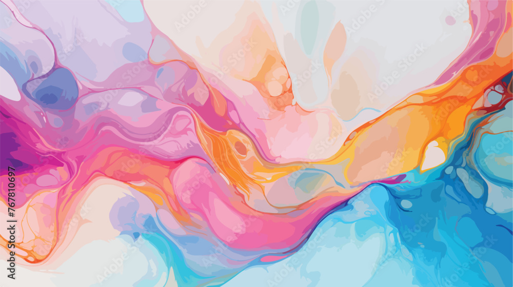Abstract rainbow colors textured watercolor acrylic  - obrazy, fototapety, plakaty 