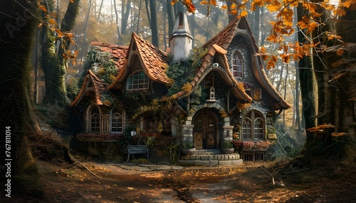 Fantasy house in a wood