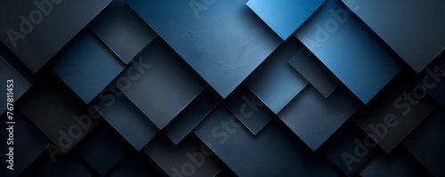 The luxurious design showcases a sleek black and blue abstract backdrop with geometric shapes and a color gradient for a premium feel.