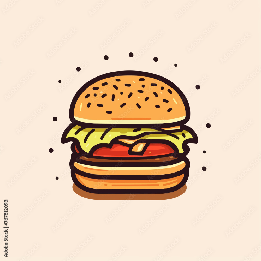 Simple line art burger, minimalist logo design, hamburger, fast food restaurant template vector inspiration, Simple line art burger, minimalist logo design, hamburger, fast food restaurant template vector inspiration,