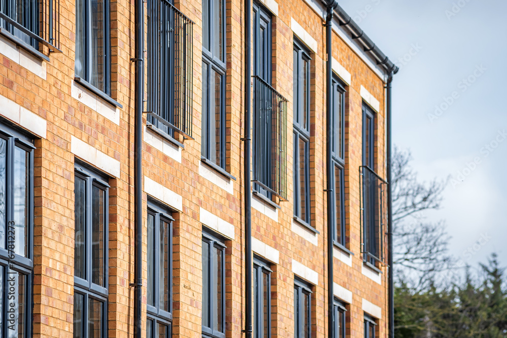 Fototapeta premium Construction aparments building site in england uk.