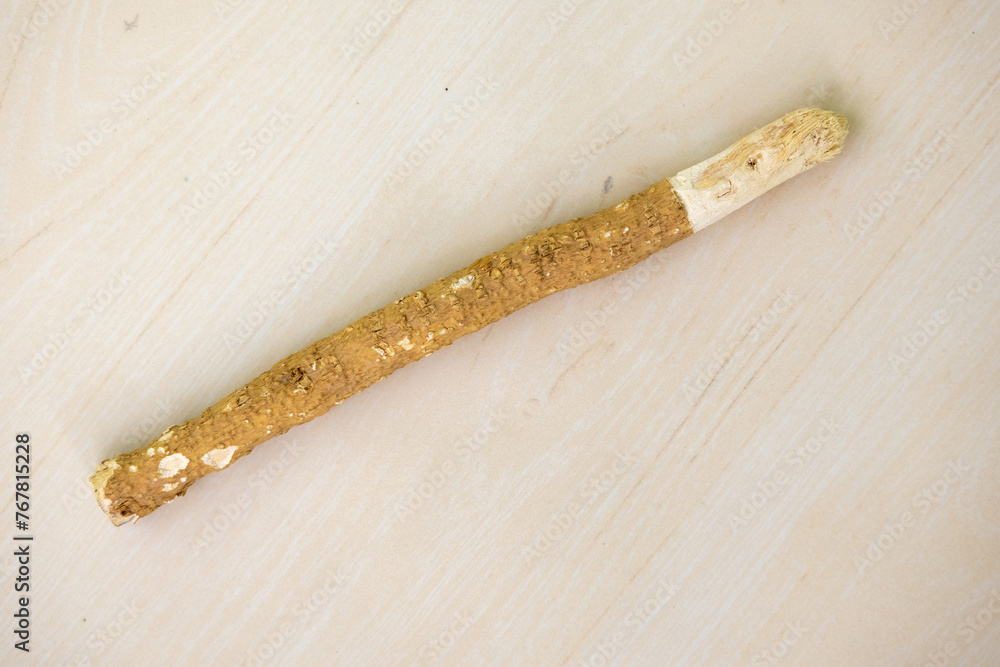 Islamic natural toothbrush Miswak. It is a traditional chewing stick ...