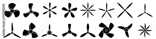 Propeller icon vector set. Screw illustration sign collection. Blade symbol or logo.