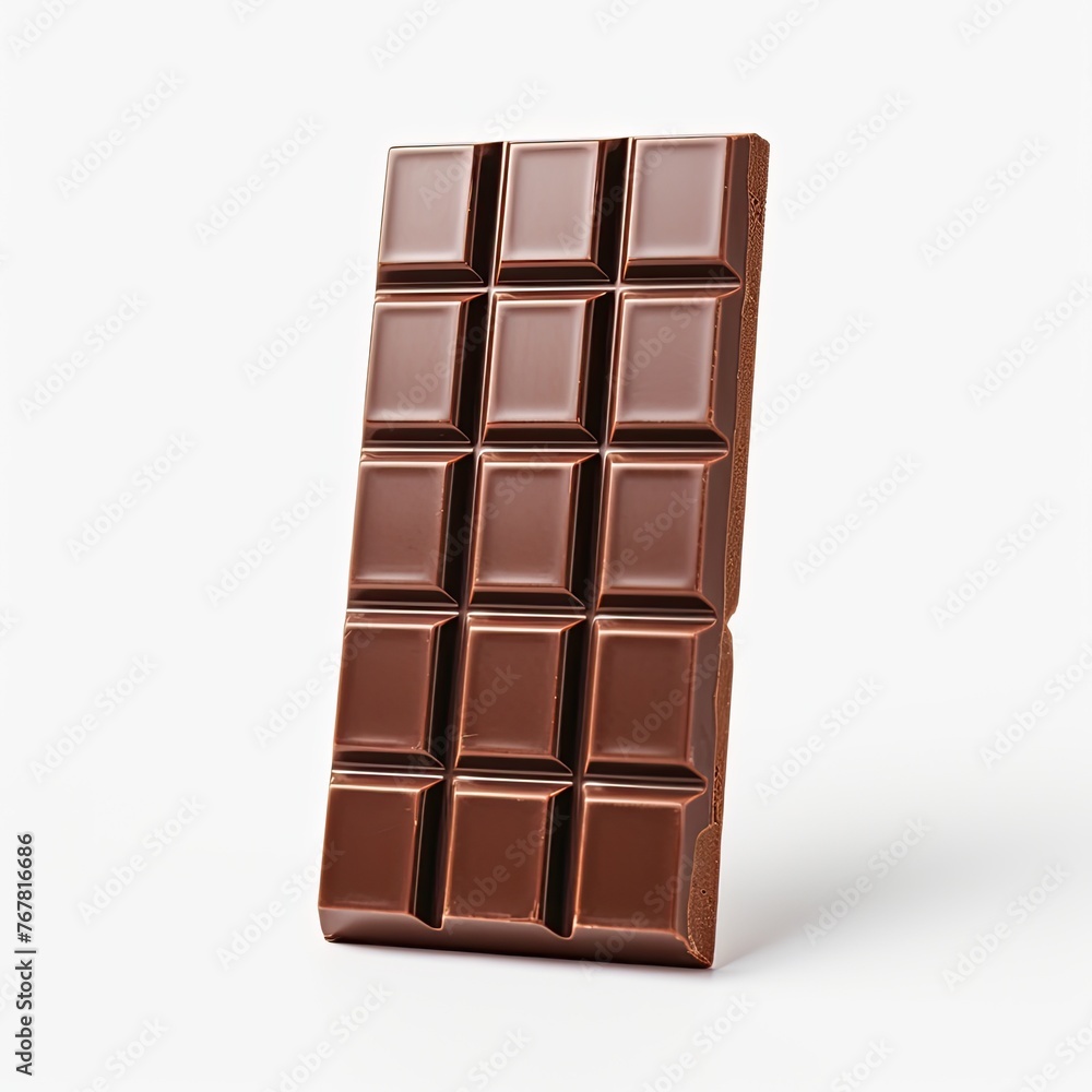 Photo of chocolate bar isolated on white background Photo of chocolate bar isolated on white background