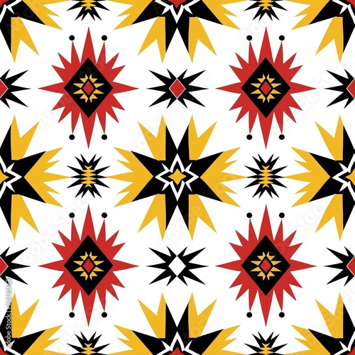 Ethnic Tribal Print Design,Native American Inspired Seamless Textile Pattern