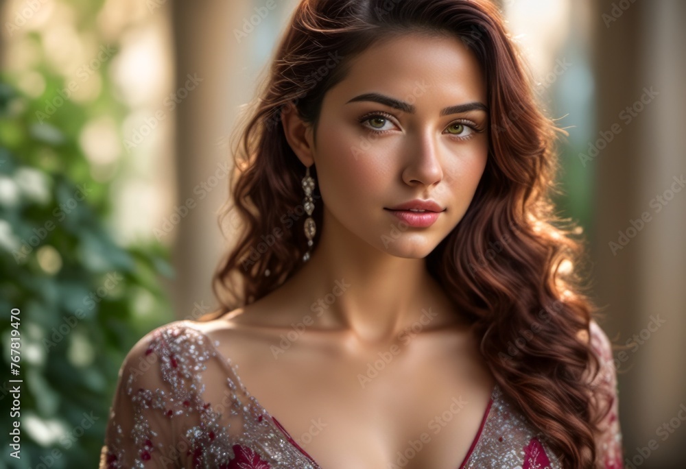 A Portrait Of Breathtakingly Gorgeous, Exotic, Beautiful Woman.
A Portrait Of Breathtakingly Gorgeous, Exotic, Beautiful Woman.