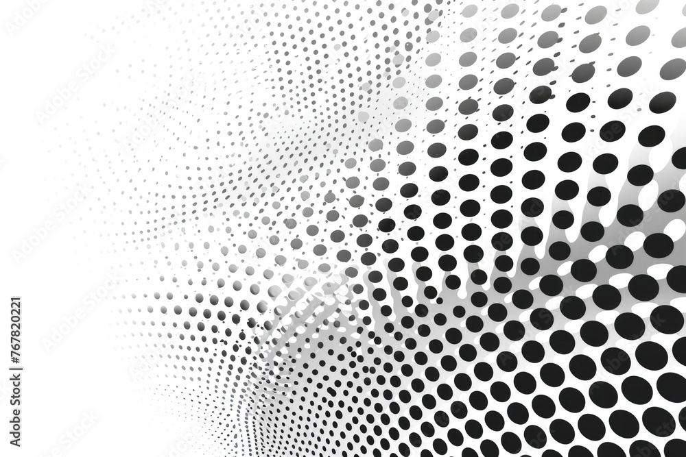 Monochrome halftone dotted background for design purposes.