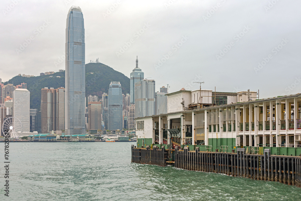 Empty Star Ferry Station Pier at Tsim Sha Tsui Hong Kong Spring Day